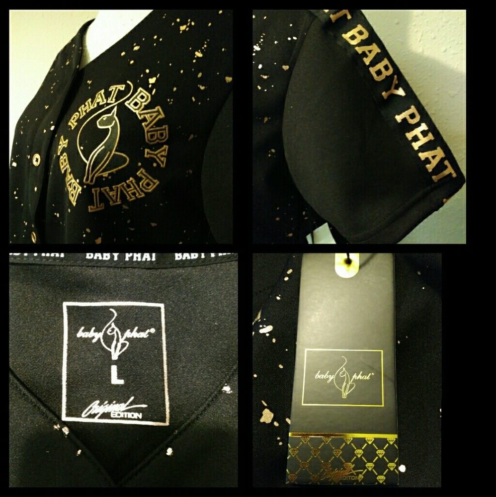 LAST ONE! Sz L Rose Gold Foil Logo Tagless Jersey - Picture 4 of 4